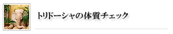 ドーシャの体質チェック