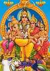 シヴァ神、パールヴァティー神、ガネーシャ神、ムルガン神