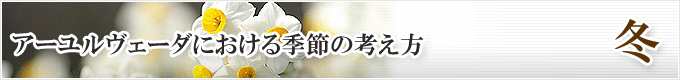 アーユルヴェーダにおける季節の考え方「冬」