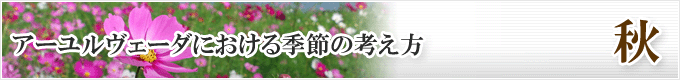 アーユルヴェーダにおける季節の考え方「秋」