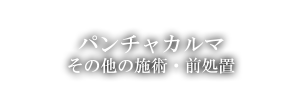 パンチャカルマ／その他の施術・前処置